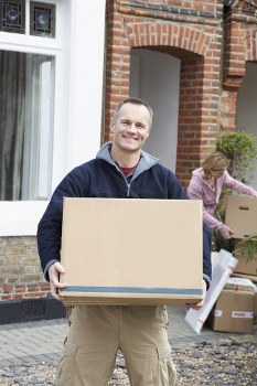 Man and van service supporting a move on a Pimlico residential street