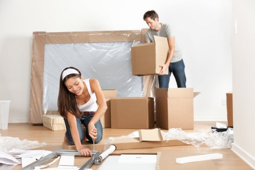 Moving van ready for a residential move in Pimlico