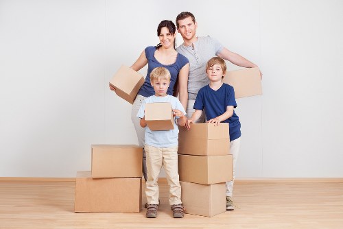 Packing and loading household items for a local relocation