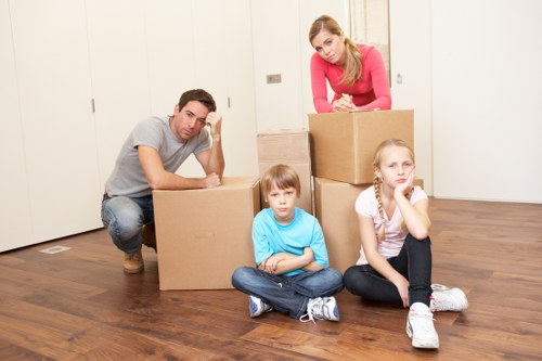 Careful loading of business items for a Pimlico office move