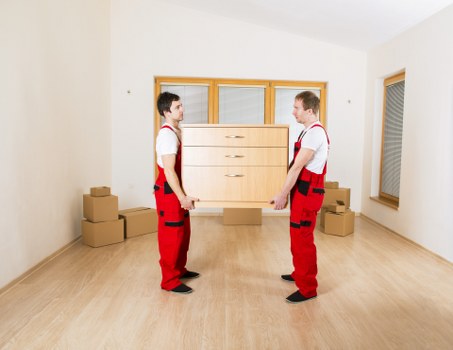 A professional man and van team working with insurance and safety measures